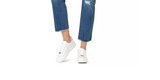 Numero Sexy Ripped High Rise Frayed-Hem Denim Jeans, Size 27