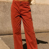 Free People Relaxed Boyfriend Chino Pants by Free People, Rust Worthy, 24