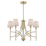 World Imports Millau Collection 5-Light Satin Gold Chandelier