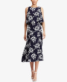 American Living Floral-Print A-Line Dress, Size 18