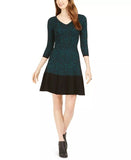 Taylor Animal-Print Sweater Dress, Size 1X