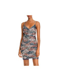 Aidan by Aidan Mattox Womens Scalloped Sequin Cocktail Dress