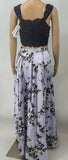 Speechless Juniors Floral High-Low Skirt Set, Purple/Blue Size 5