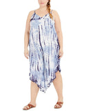 Raviya Plus Size Tie-Dyed Jumpsuit Swim Cover-Up Womens Swimsuit