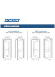 Schlage Merano Right Handed Lever Non Turning Lock Satin Nickel New