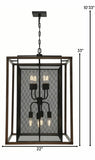 Varaluz Rio Lobo 8 Light Pendant, Dark Oak/Black - 285P08DOBL