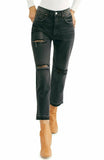 Free People Womens Lita Crop Straight Leg High Rise Denim Jeans, Size 28