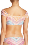 Raisins Juniors Off-The-Shoulder Strappy Lace Front Bikini Top