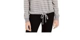 Ultra Flirt Juniors Striped Drawstring-Hem Top