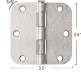 Imperial Hardware 3.5 in. X 3.5 in. Plain Bearing Steel Radius Hinge (2 Sets)