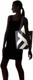Calvin Klein Karsyn White Black Nappa Leather Stud Belted North/South Tote