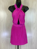 Sincerely Jules High Neck Pleated Dress, Size Small