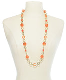 Inc Gold-Tone Stone & Bead Strand Necklace, 35-1/2+ 3 Extender