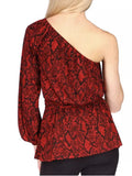 Michael Michael Kors Plus Size Python One Shoulder Tunic
