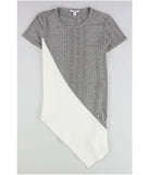 Bar Iii Womens Asymmetrical Colorblock Pullover Blouse, Size Small