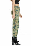 Free People Women's Green Camouflage Jeans