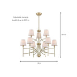 World Imports Millau Collection 5-Light Satin Gold Chandelier
