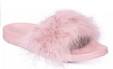 INC International Concepts Women?s Faux-Marabou Slide Slippers, XL
