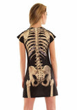 Faux Real Skeleton Sublimated Photorealistic Halloween Costume Dress, Medium