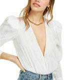 Danielle Bernstein Deep V-Neck Bodysuit ,Size Small