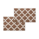 Bibb Home 1-2 Pack Trellis Micro Shag Bath Rugs 20"x 32"