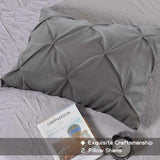 Laura's Lace 3 Piece Pintuck Pinch Pleated Duvet Cover