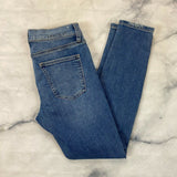 Current/Elliott Stiletto Distressed Ankle Skinny Jeans Stretch Indigo, SZ 27