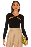 Line & Dot Halo Cutout Sweater