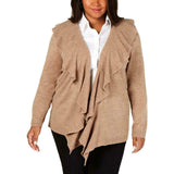 Karen Scott Plus Size Luxsoft Ruffled Cardigan