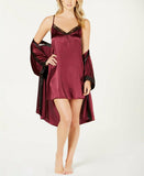 Linea Donatella Sets to Go Satin Chemise & Wrap Robe