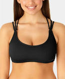 California Waves Juniors Ribbed Back Bralette Top, Size Small