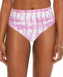 Bar III Summer Stripes High-Rise Bikini Swim Bottoms