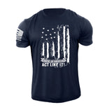 New Men's Distressed USA Flag  T-Shirt Stylish Graphic Tee
