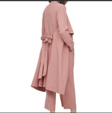 Dkny Draped-Lapel Trench Coat, Size 12