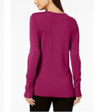 JM Collection Women's Studded-Cuff Sweater