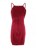 Teeze Me Juniors' Embroidered Scuba Crepe Dress, 5/6, Red