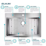 Elkay Crosstown Undermount Single Basin Stainless Steel Kitchen Sink