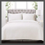 Lush Decor Ava Diamond Oversized Cotton 3 Piece Quilt Set, Size Full/Queen