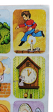 Whimsical Melodies: Vintage 80s Fasson Cards Stickers - Nursery Rhymes 1-Sheet