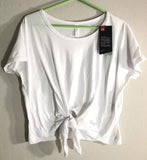 Under Armour Front-Tie Cropped T-Shirt, Size Large