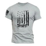 New Men's Distressed USA Flag  T-Shirt Stylish Graphic Tee