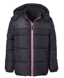 Ixtreme Toddler Boys Canvas Yoke Puffer Jacket with Fleece Hat Set, Size 3T