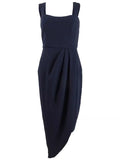 Xscape Womens Double-Strap Gown Navy, Size 4