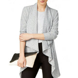 Alfani Womens Draped Cardigan Sweater, Gray, Size XS