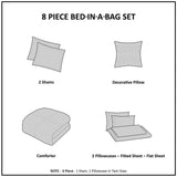 Madison Park Essentials Queen Thelma Reversible Comforter Set with Bed Sheets