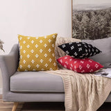 MIULEE Set of 2 Decorative Throw Pillow Covers Rhombic Jacquard Pillowcase Soft