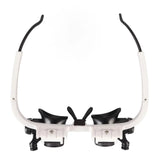 2-LED Head-Mounted Magnifier Glasses – 8x/15x/23x with Repair Light