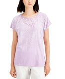 Jm Collection Embroidered Top, Size Small