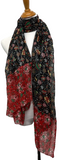Cejon Festive Printed Oversized Chiffon Scarf