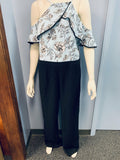 XOXO Womens Halter Floral Cold Shoulder Jumpsuit Juniors Size XXL